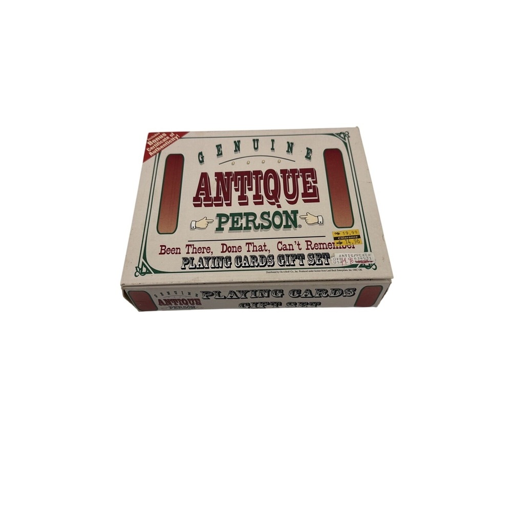 Antique Person Playing Cards Gift Set "Been There, Done That" Never Played F88